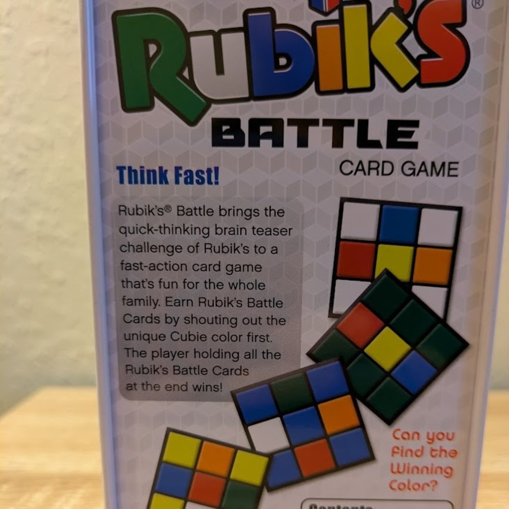 Rubiks Battle Card Game in Collector Tin University Games 2-6 Players Ages 7+ - Picture 3 of 14